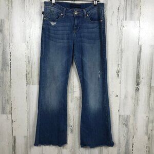 Rock & Republic Karli jeans DIY cutoff raw hem size 8 dark wash grunge